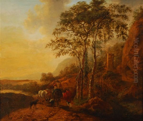 Bergers Et Troupeau Oil Painting by Jan Both