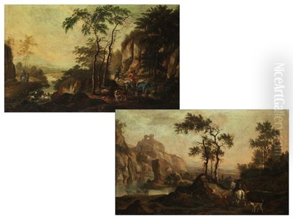 Paar Italienische Landschaften Oil Painting by Jan Both