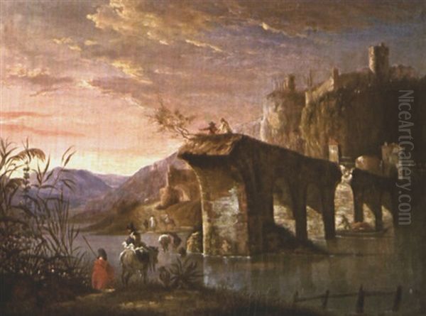 Italiante Landscape Oil Painting by Jan Both