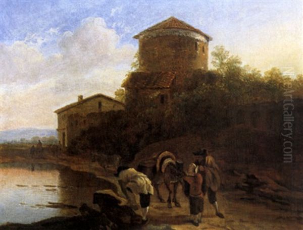 Rast Am Gewasser Oil Painting by Jan Both