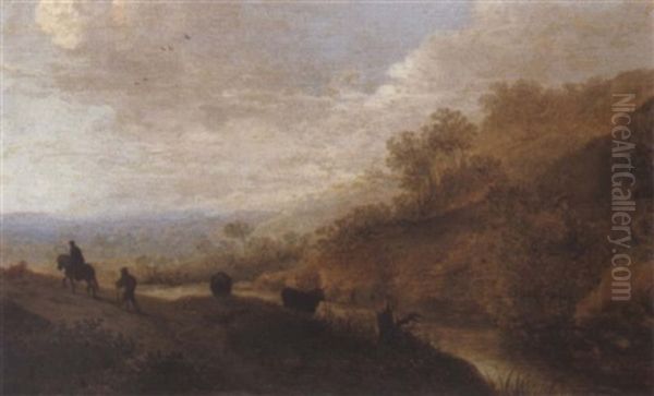 Flusslandschaft Mit Reisenden Oil Painting by Jan Both