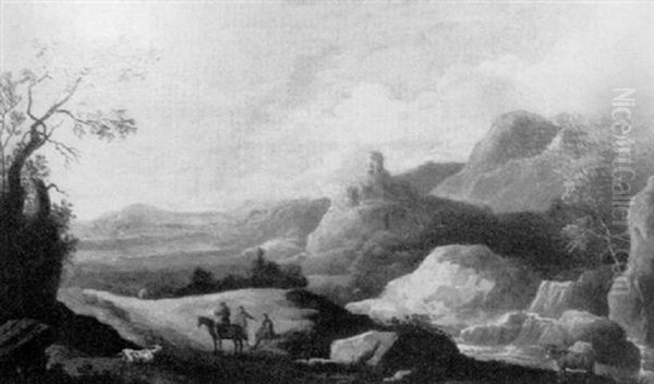 Italianate Landscape Oil Painting by Jan Both