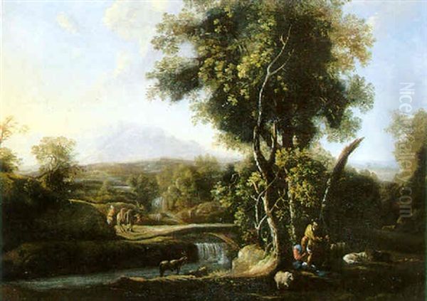 Paysage Italianisant Oil Painting by Jan Both