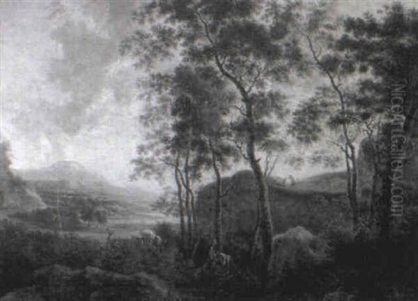 Italianisierende Landschaft Mit Rastenden Eselstreibern Oil Painting by Jan Both