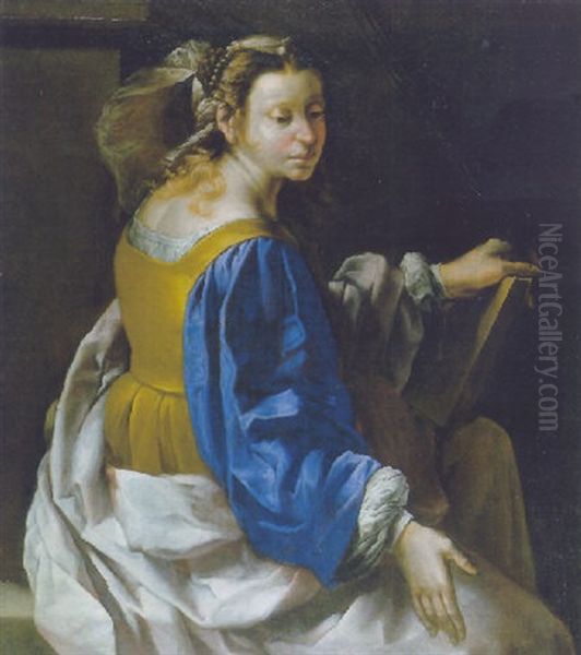 Santa Caterina D'alessandria Oil Painting by Giovanni Battista Botticchio