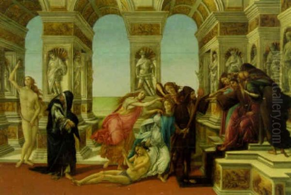 The Calumny Of Apelles Oil Painting by Sandro Botticelli