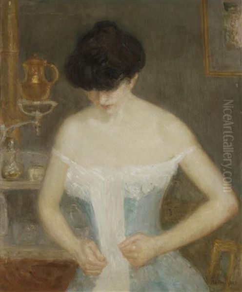 Le Corset Oil Painting by Georges Bottini