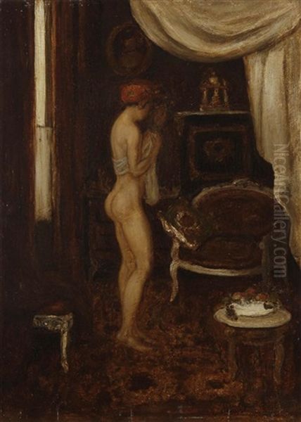 Femme A La Toilette Oil Painting by Georges Bottini