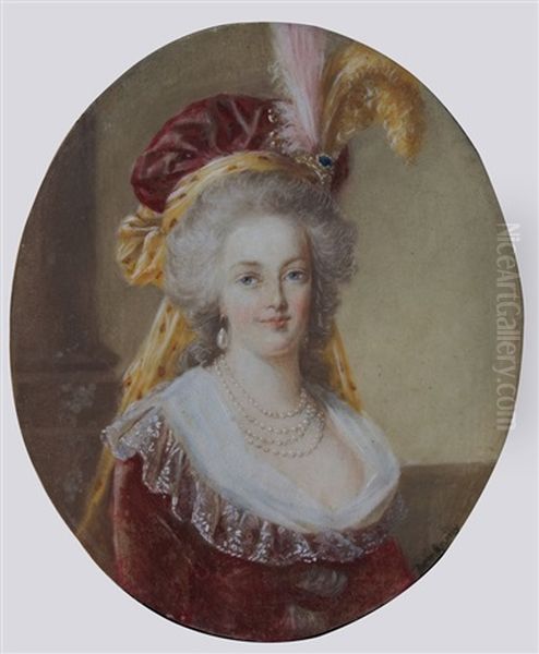 Princesse Of Lamballe, Maria Teresa Savoia-carignano Oil Painting by Etienne Bouchardy