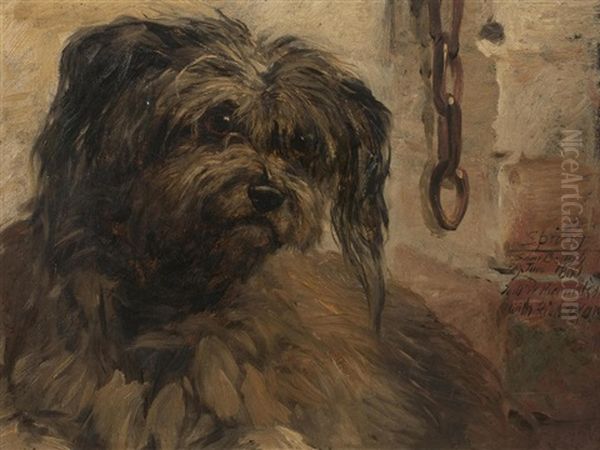 Spring, A Terrier Oil Painting by Samuel Bough
