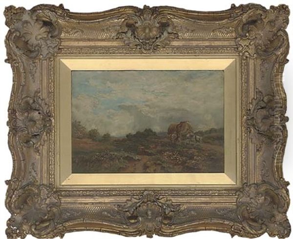 Crossing The Common Oil Painting by Samuel Bough