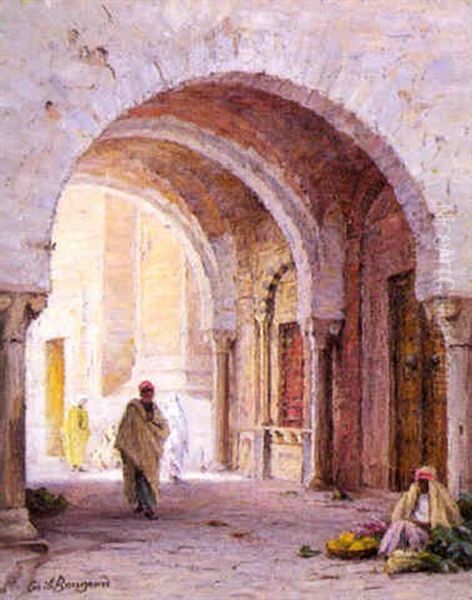 La Medina De Tunis Oil Painting by Cecile Augustine Bougourd