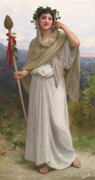 Pretresse De Bacchus Oil Painting by William-Adolphe Bouguereau