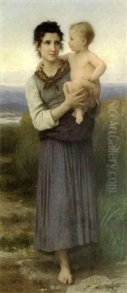 Allant Au Bain Oil Painting by William-Adolphe Bouguereau