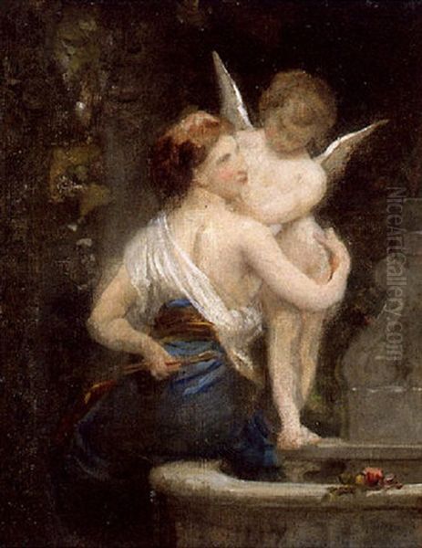 L'amourredemnant Ses Armes Oil Painting by William-Adolphe Bouguereau