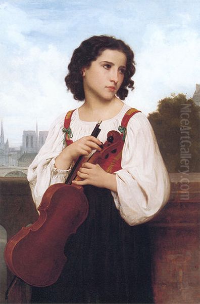 Alone In The World Oil Painting by William-Adolphe Bouguereau