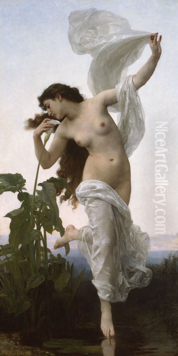 Dawn Oil Painting by William-Adolphe Bouguereau