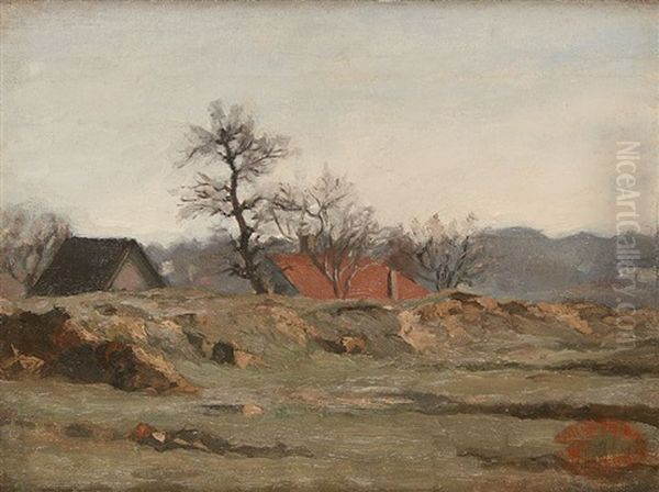 Abords De Ferme Oil Painting by Hippolyte Boulenger