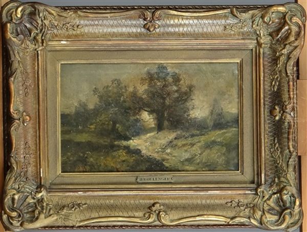 Paysage Boise Oil Painting by Hippolyte Boulenger