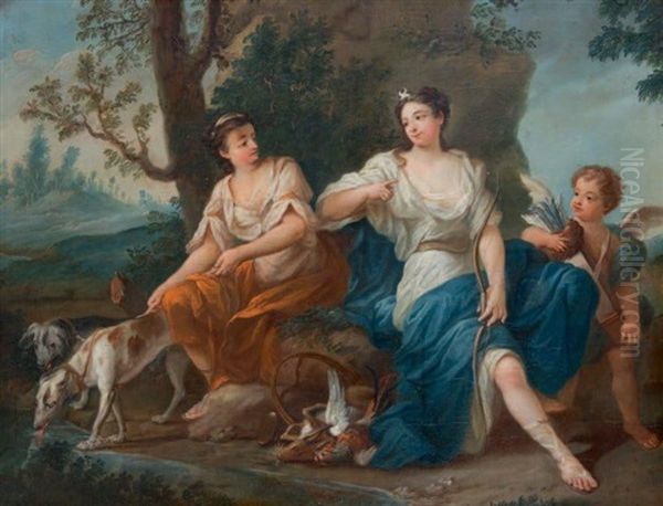 Le Repos De Diane Oil Painting by Louis de Boulogne the Elder
