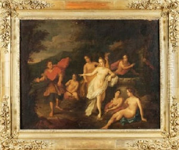 Diane Et Acteon Oil Painting by Louis de, the Younger Boulogne