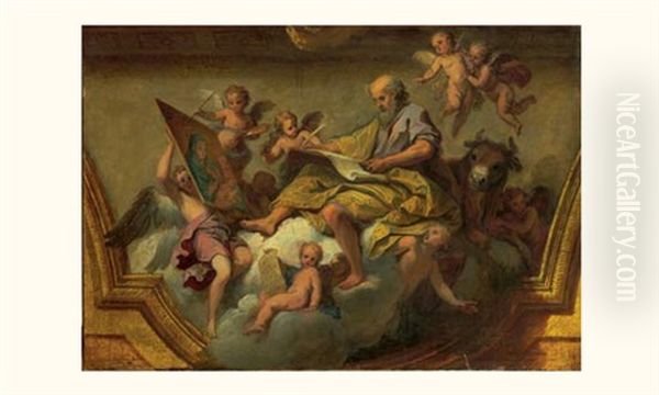 Saint Luc Oil Painting by Louis de, the Younger Boulogne