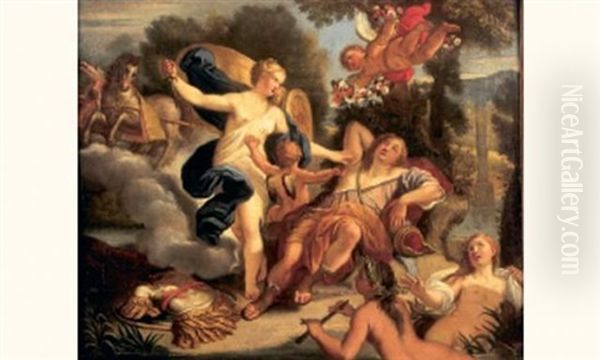 Mars Et Venus Oil Painting by Louis de, the Younger Boulogne