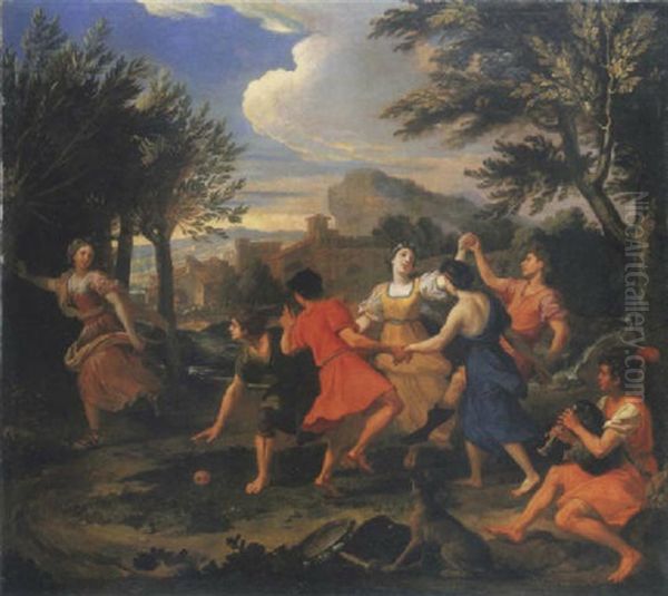 Danse De Bergers Avec Meleagre Et Atalante Oil Painting by Louis de, the Younger Boulogne