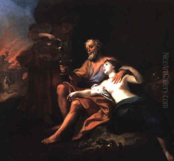 Loth Et Ses Filles Oil Painting by Louis de, the Younger Boulogne