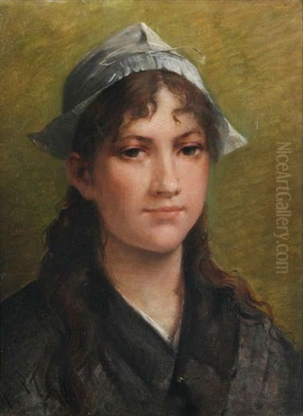 Portrait D'une Zeelandaise Oil Painting by Henri Jacques Bource