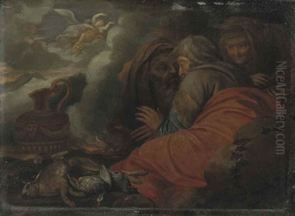 A Sacrifice Oil Painting by Sebastien Bourdon