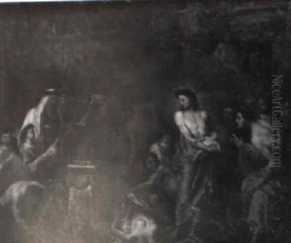 La Naissance D'esculape Oil Painting by Sebastien Bourdon