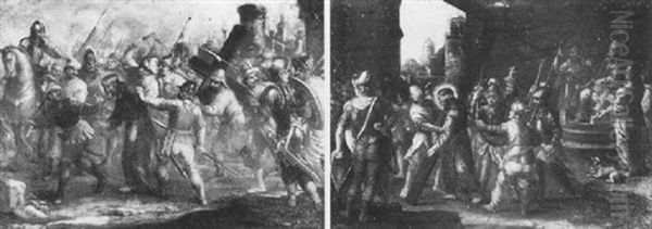 The Stations Of The Cross Oil Painting by Sebastien Bourdon