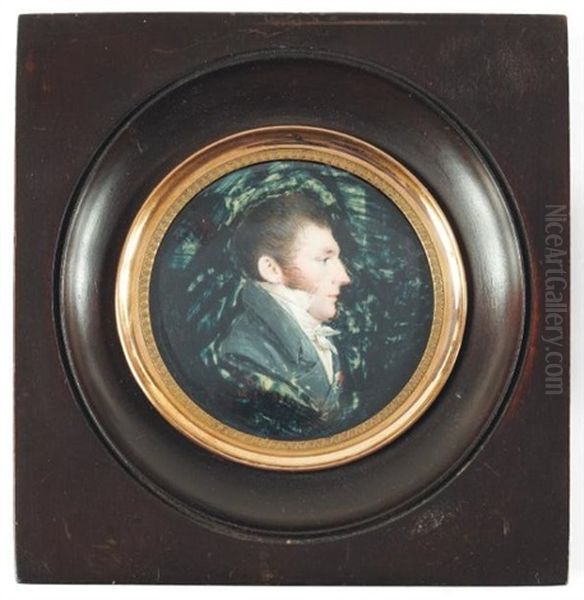Portrait D'augustin-jerome De Labbey Oil Painting by Charles Guillaume Alexandre Bourgeois