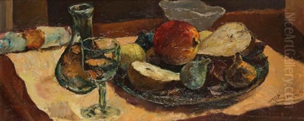 Nature Morte A La Coupe De Fruits Oil Painting by Jean Louis Boussingault