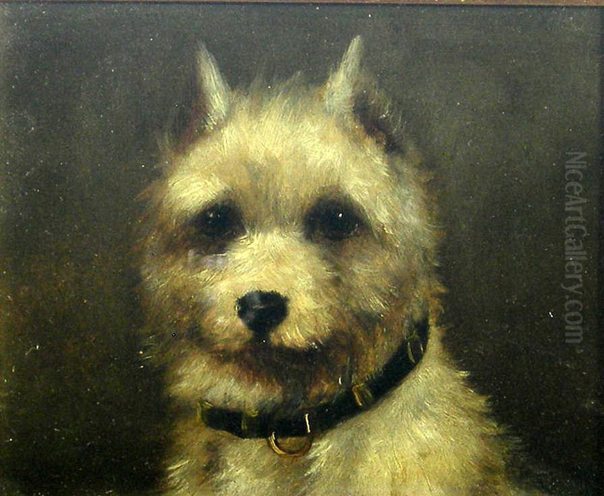 Study Of A Terrier Oil Painting by Edwin Alexander