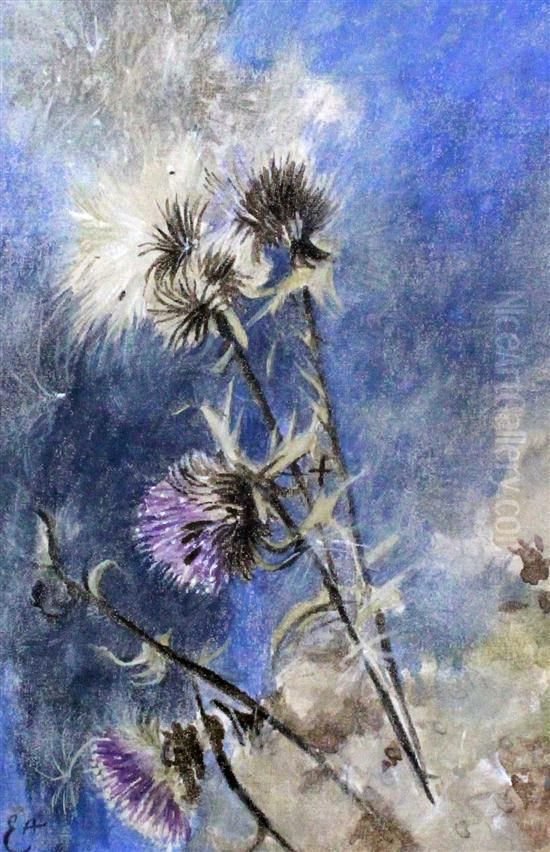 Thistles Oil Painting by Edwin Alexander