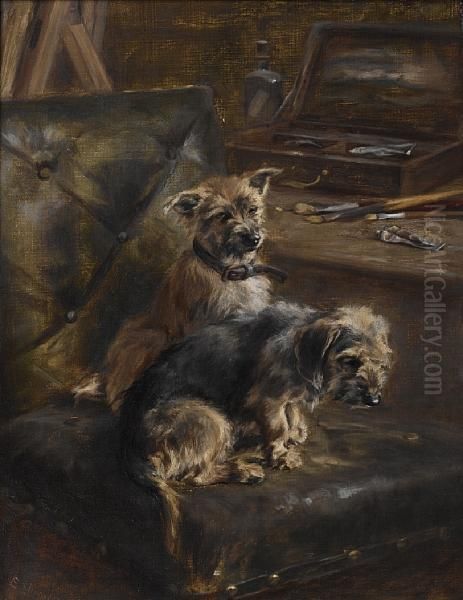 Studio Assistants Oil Painting by Edwin Alexander