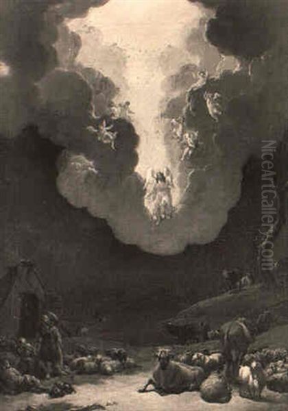 The Annunciation To The Shepherds Oil Painting by Pieter Bout