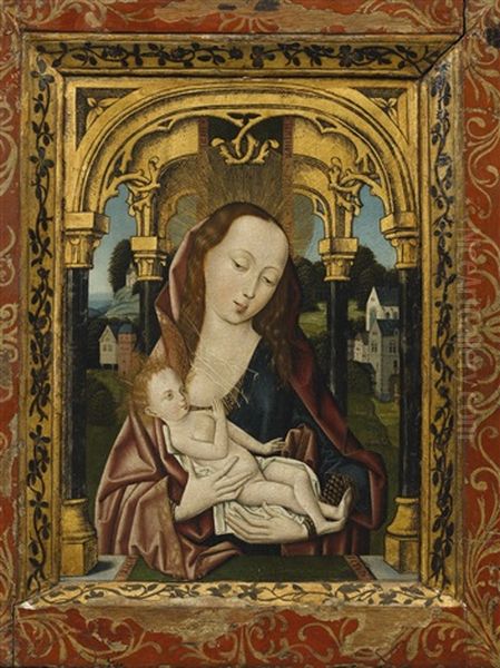 La Vierge A L'enfant Oil Painting by Dieric the Elder Bouts