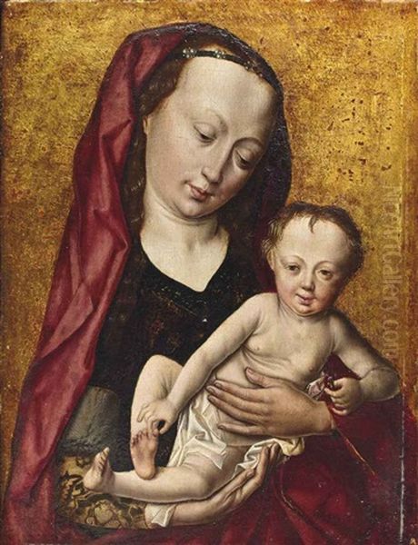 Vierge A L'enfant Oil Painting by Dieric the Elder Bouts