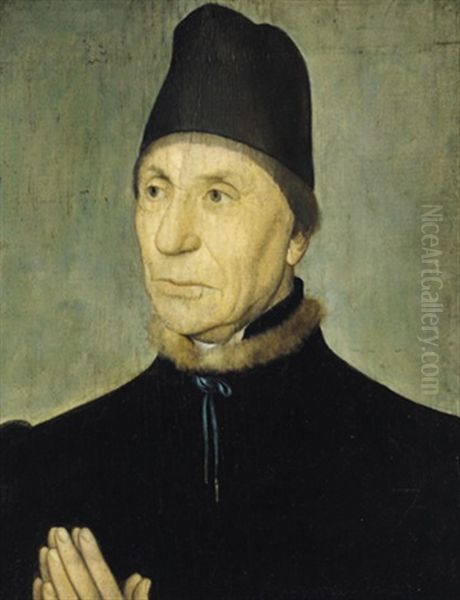 Bildnis Eines Stifters Oil Painting by Dieric the Elder Bouts