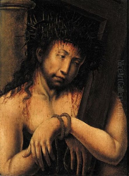 Christ On The Road To Calvary Oil Painting by Dieric the Elder Bouts