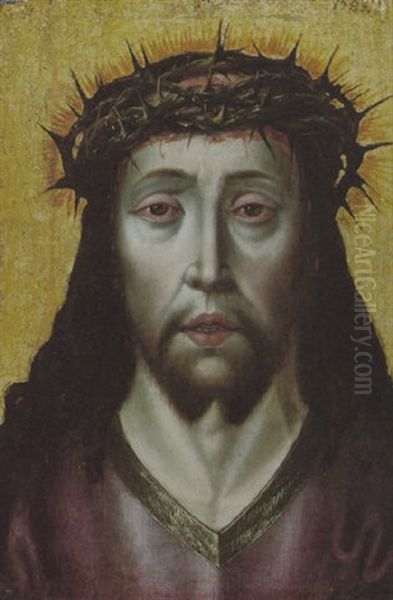 Christuskopf Oil Painting by Dieric the Elder Bouts