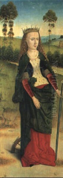 Die Heilige Katharina Oil Painting by Dieric the Elder Bouts