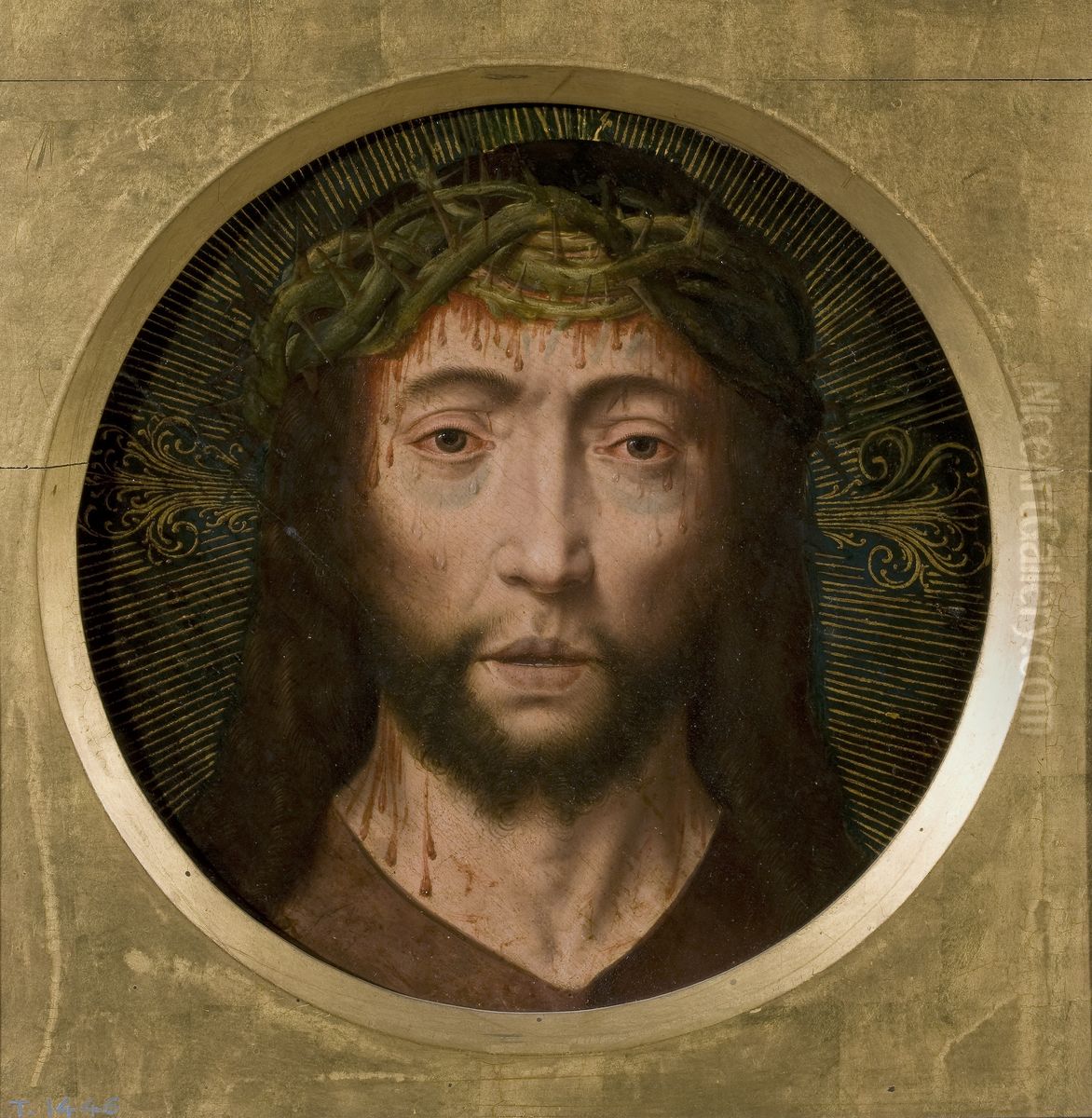 Head Of Christ Oil Painting by Aelbrecht Bouts