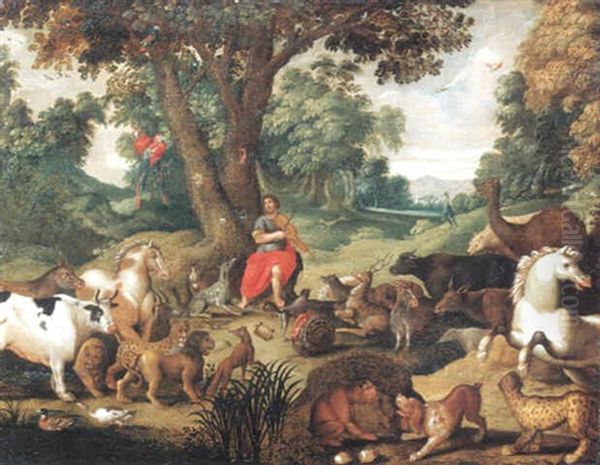 Orpheus Durch Seinen Gesang Die Tiere Bezaubernd Oil Painting by Jacob Bouttats