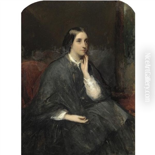 Portrait Of Alethea Buchanan Coleridge, Mrs Mackarness Oil Painting by William Boxall