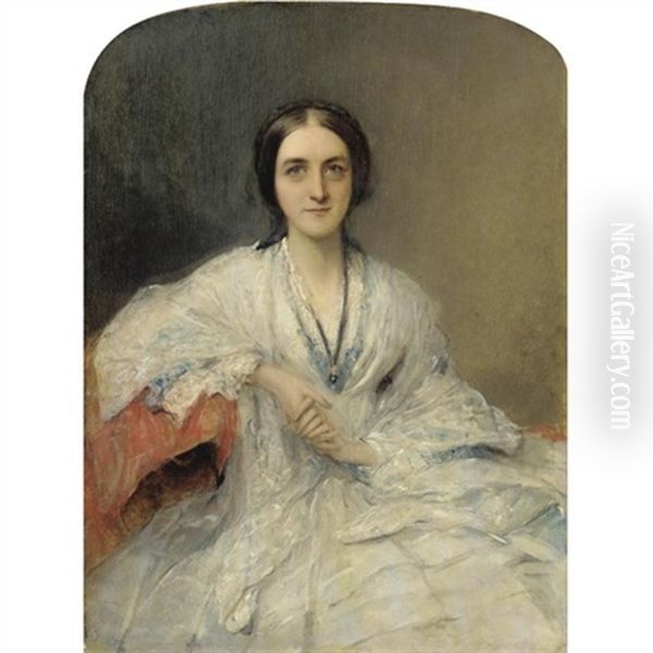 Portrait Of Mary Frances Keble Coleridge Oil Painting by William Boxall