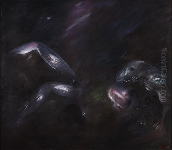 Woman And Dog Oil Painting by Arthur Merric Boyd